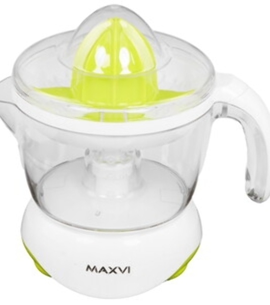 Соковыжималка Maxvi SG401 белый/зелёный, цитрусовая, 40 Вт, 700 мл, механическое