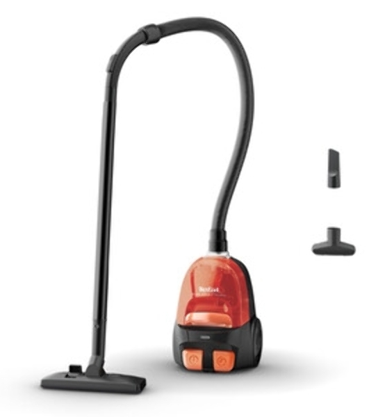 Пылесос Tefal MICRO SPACE CYCLONIC TW3235EA оранжевый/черный, 350/1600 Вт, уборка сухая, пылесборник контейнер 1 л