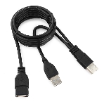 Кабель удлинитель USB 2.0 2xAM/AF 1.8м Gembird PRO, позол.конт., черный, пакет, фото 1