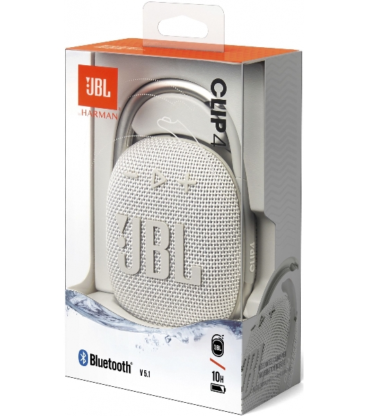 Портативная акустическая система JBL CLIP 4, белый
