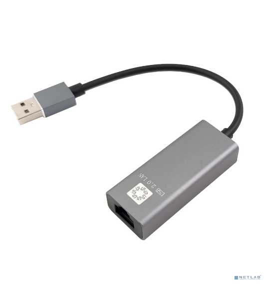 Кабель-адаптер 5bites UA2-45-15BK USB2.0, RJ45 100MB, AL, серый
