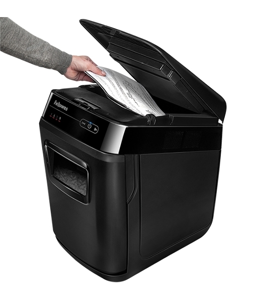 Шредер Fellowes AutoMax 130C (секр.P-3)/фрагменты/130лист./32лтр./пл.карты
