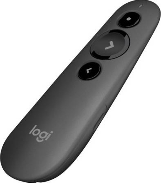 Презентер Logitech R500s Graphite черный, Bluetooth + 2.4 GHz, USB-ресивер, 3 программируемых кнопки, лазерная указка