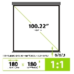 Экран Cactus 180x180см Wallscreen CS-PSW-180X180-SG 1:1 настенно-потолочный рулонный серый, фото4