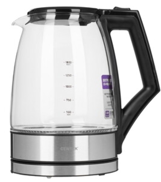 Чайник электрический Centek CT-0014 черный, 1.8л, 2200 Вт
