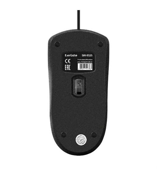 Мышь проводная ExeGate Professional Standard SH-8025 черный, 1000 dpi, USB, кнопки - 3