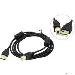 Кабель USB 2.0 A-->B 3м ExeGate 2 фильтра, позолоченные контакты, фото2