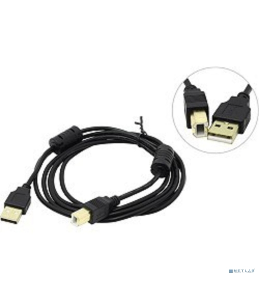 Кабель USB 2.0 A-->B 3м ExeGate 2 фильтра, позолоченные контакты