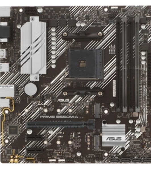 Материнская плата ASUS PRIME B550M-A/CSM, AM4, AMD B550, 4xDDR4, 4xSATA, 2xM.2, 1xPCIe 4.0 x16, 1xPCIe 3.0 x16, 2xPCIe 3.0 x1, 1xVGA, 1xDVI, 1xHDMI, 1x1Gb LAN, 2xUSB-A 10Gbps, 4xUSB-A 5Gbps, 3x3.5 мм, 7.1, mATX