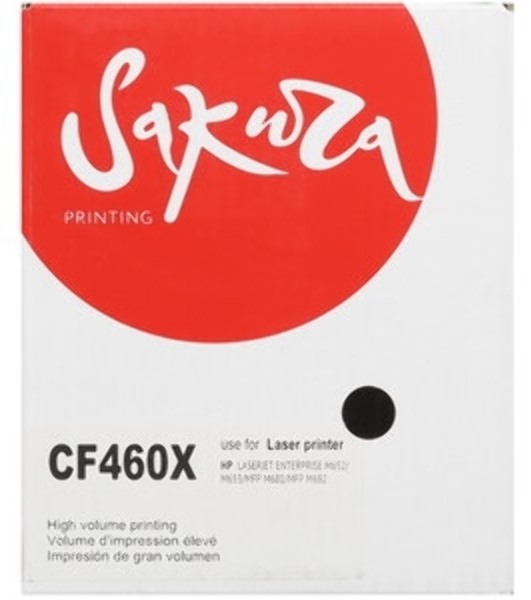 Картридж лазерный Sakura CF460X (HP 656X) для HP Color LaserJet Enterprise M652dn/M652n, M653dn/M653x, черный, 27 000к.