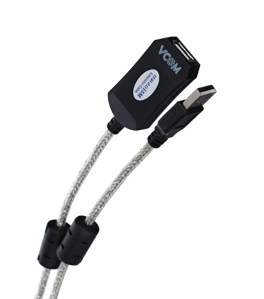 Кабель VCOM VUS7049-15M Кабель-адаптер USB2.0-repeater, удлинительный активный Am-->Af 15м
