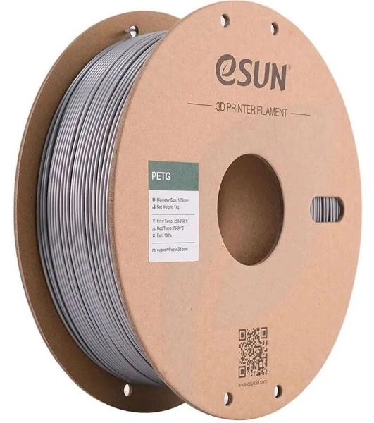 Пластик для принтера 3D Esun PETG175SS1 PETG d1.75мм 1кг 1цв. серебристый