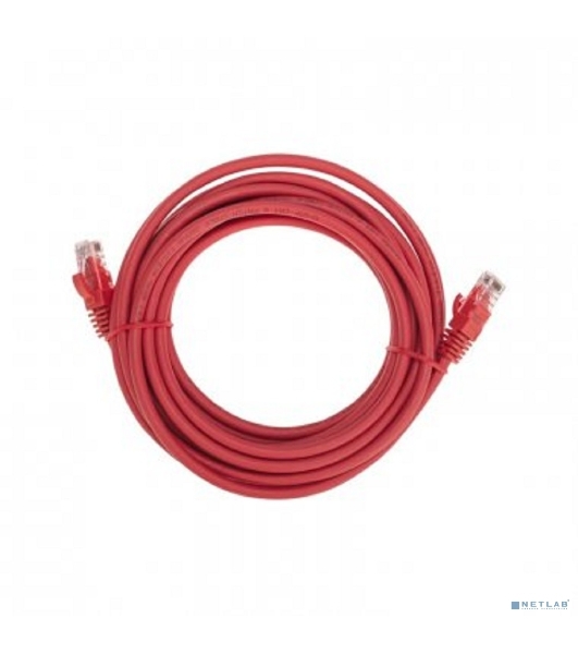 Патч-корд U/UTP Rexant cat.6, RJ45-RJ45, неэкранированный, 26AWG, LSZH, красный, 5 м