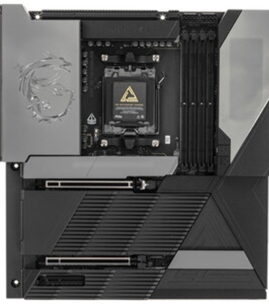 Материнская плата MSI MEG X870E GODLIKE, AM5, AMD X870E, 4xDDR5, 4xSATA, 7xM.2, 2xPCIe 5.0 x16, 1xPCIe 4.0 x4, 2xUSB-C DP, 1x10G LAN, 1x5Gb LAN, Wi-Fi 7, Bluetooth 5.4, 2xUSB-C 40Gbps, 5xUSB-C 10Gbps, 1xUSB-C 20Gbps, 8xUSB-A 10Gbps, 4xUSB-A 5Gbps, 4xUSB-A 2.0, 1xS/PDIF, 2x3.5 мм, 7.1, E-ATX