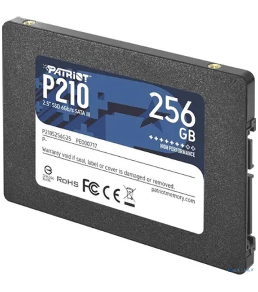 Накопитель SSD Patriot P210, 256Gb, SATA III, 2.5', R/W 500/400