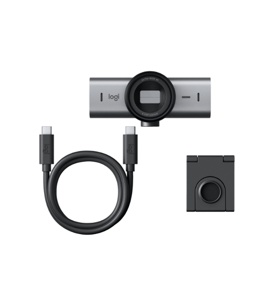 Веб-камера Logitech Brio MX 4K 3840x2160, 30 кадр/с, USB Type-C, микрофон (2 шт, шумоподавление), автоматическая фокусировка, автоосвещение, HDR, шторка приватности, универсальное крепление, светло-серый