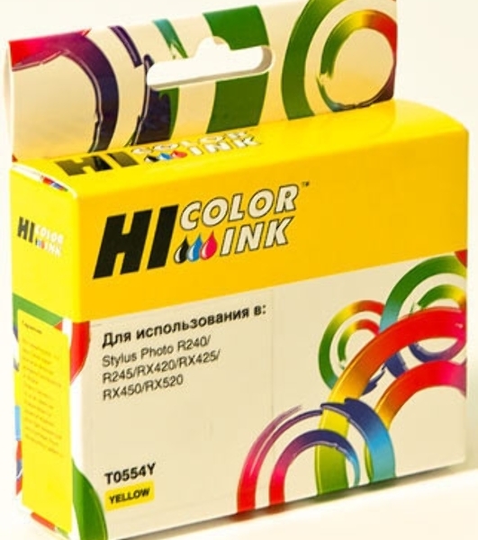 Картридж Epson Stylus Photo R240/RX420/RX520 (Hi-black) new, C13T055440, Y