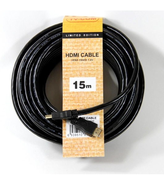 Кабель цифровой TV-COM HDMI19M to HDMI19M, V1.4+3D, 15m CG150S-15M