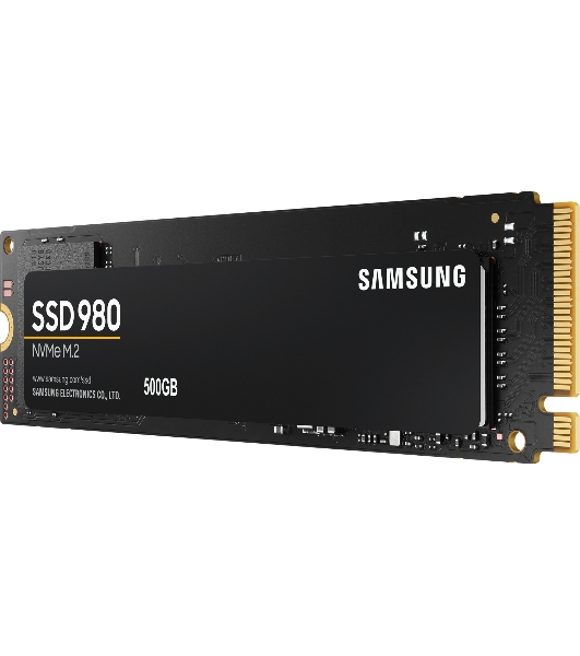 Накопитель SSD Samsung 980 MZ-V8V500BW, 500Gb, PCIe 3.0 x4, M.2 2280, NVMe, R/W 3100/2600