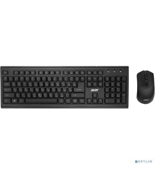 Комплект клавиатура+мышь Acer OKR120 беспроводной, USB, 1600 DPI, чёрный
