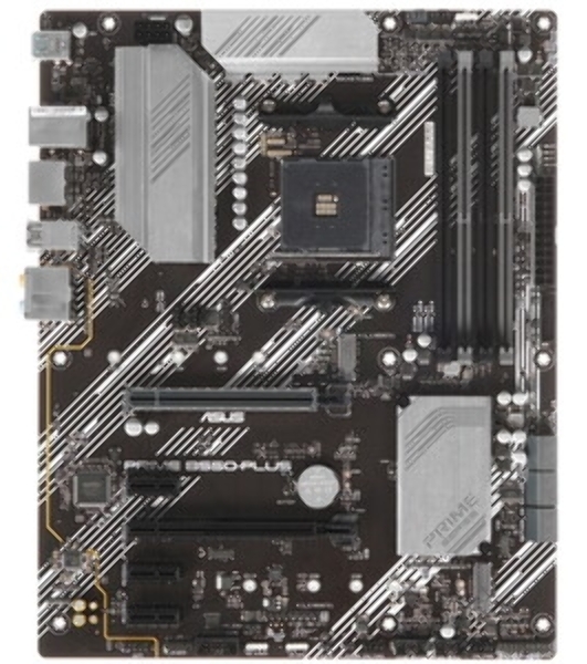 Материнская плата ASUS PRIME B550-PLUS, AM4, AMD B550, 4xDDR4, 6xSATA, 2xM.2, 1xPCIe 3.0 x16, 1xPCIe 4.0 x16, 3xPCIe x1, 1xDP, 1xHDMI, 1x 1Gb LAN, 1xUSB 3.2 Gen 2, 4xUSB 3.2 Gen 1, 2xUSB 2.0, 5x3.5 мм, 7.1, ATX