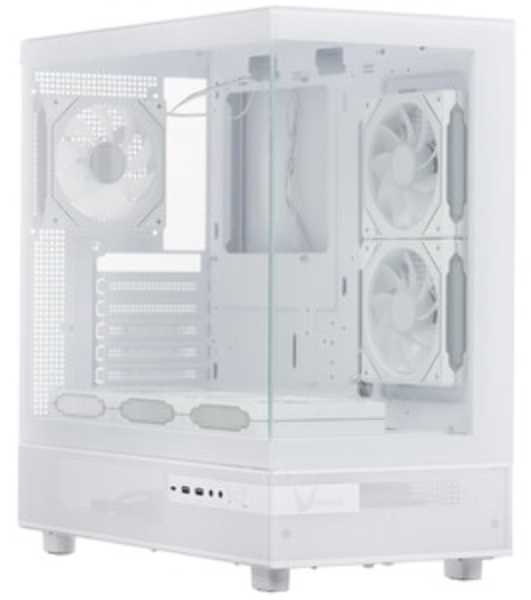 Компьютерный корпус AeroCool/Formula Crystal U2M Floe белый без БП mATX 1xUSB 3.0 audio bott PSU