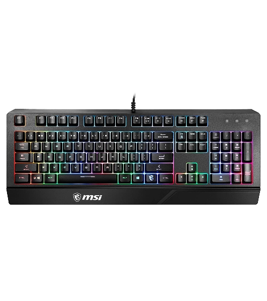 Клавиатура проводная MSI VIGOR GK20 RU черный USB Multimedia for gamer LED (подставка для запястий)