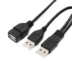 Кабель удлинитель USB 2.0 2xAM/AF 1.8м Gembird PRO, позол.конт., черный, пакет, фото2