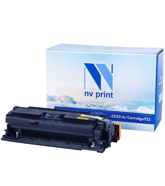 Картридж лазерный NVPrint совместимый HP CE251A/Canon 723 Cyan для LaserJet Color CP3525/CP3525dn/CP3525n/CP3525x/CM3530/CM3530fs/Canon i-SENSYS LBP7750Cdn (7000k)