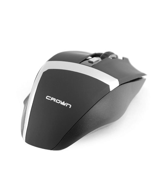 Мышь беспроводная Crown Gaming CMXG-801 черный, 1600 dpi, радиоканал, USB, кнопки - 7