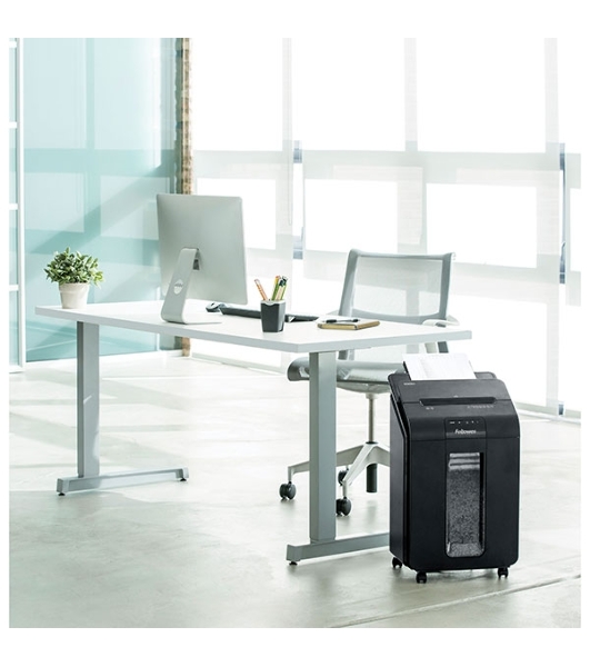 Шредер Fellowes AutoMax 100M (секр.P-4)/фрагменты/100лист./23лтр./скрепки/скобы/пл.карты