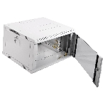Шкаф телеком. настенный разборный 6U (600х520) дверь стекло, черный (ШРН-Э-6.500-9005), фото4