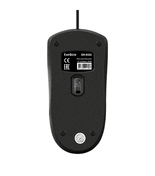 Мышь проводная ExeGate Professional Standard SH-8025 OEM черный, 1000 dpi, USB, кнопки - 3