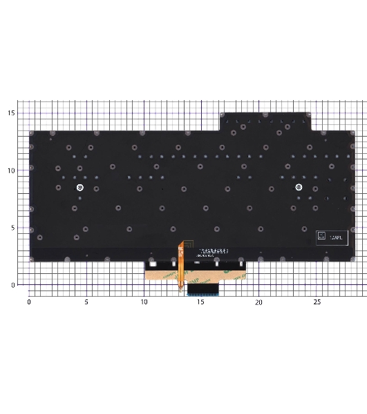 Клавиатура для ноутбука Asus ROG Zephyrus G14 GA401 серебристая c подсветкой маленький энтер