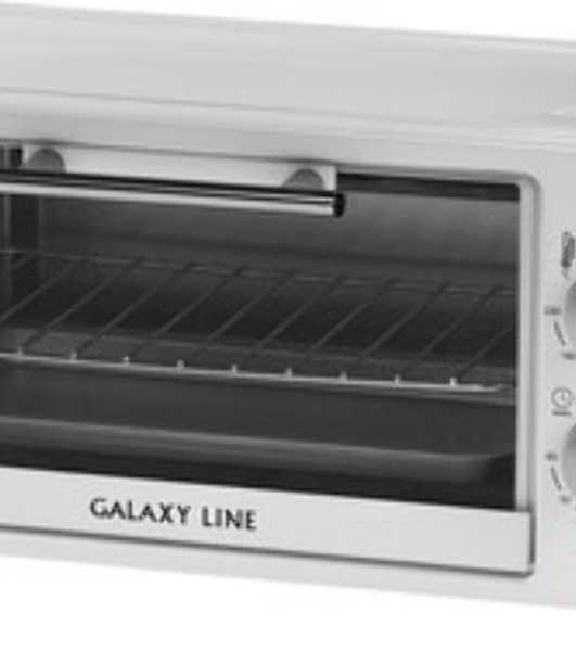 Мини-печь Galaxy Line GL 2625, белый, 8 л, 1000 Вт, таймер на 60 минут, индикатор работы, автоотключение