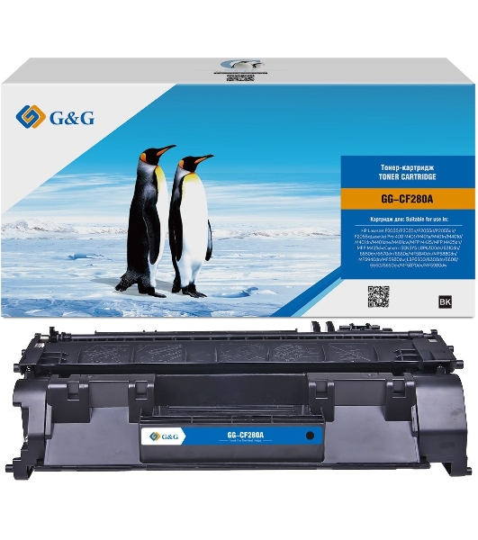 Картридж лазерный G&G GG-CF280A черный (2700 стр.) для HP LJ P2035/P2055d/Pro 400 M401/MFP M425