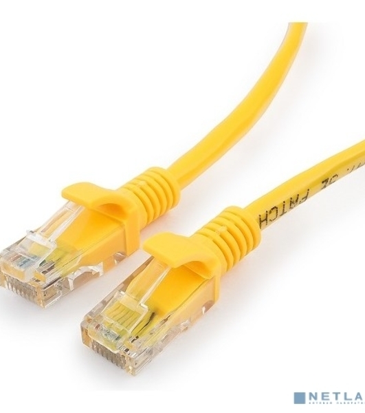 Патч-корд медный UTP Cablexpert PP10-1M/Y кат.5e, 1м, литой, многожильный, желтый