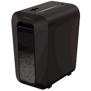 Шредер Fellowes PowerShred LX65 черный (секр.P-4)/перекрестный/10лист./22лтр./скрепки/скобы/пл.карты