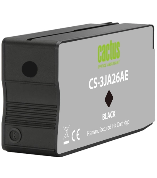 Картридж струйный Cactus CS-3JA26AE 963 черный (23 мл) для HP OfficeJet 9010/9012/9013/9014