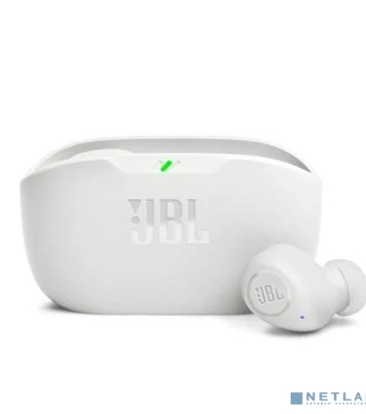 Наушники TWS JBL Wave Buds белый, внутриканальные, Bluetooth, быстрая зарядка, до 8 ч