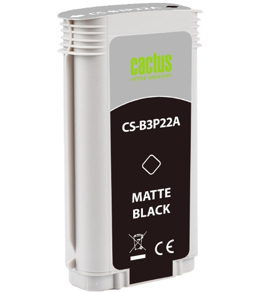 Картридж струйный Cactus CS-B3P22A №727 черный матовый (130 мл) для HP DJ T920/T1500/T2530