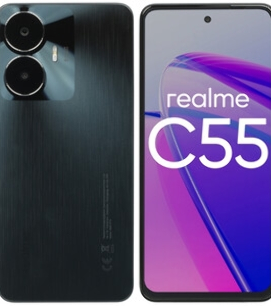 Дисплей для Realme C55 (RMX3710) в сборе с тачскрином черный