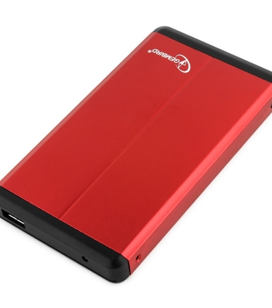 Внешний корпус 2.5' Gembird EE2-U3S-2, красный, USB 3.0, SATA