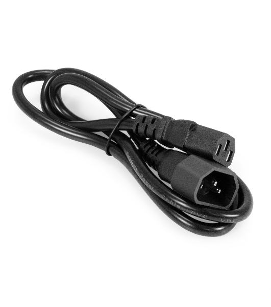 Кабель питания ExeGate Power EC-1P (C13->C14, VDE-250V-3*1.0мм2, медь, черный, 16A, 1 м)