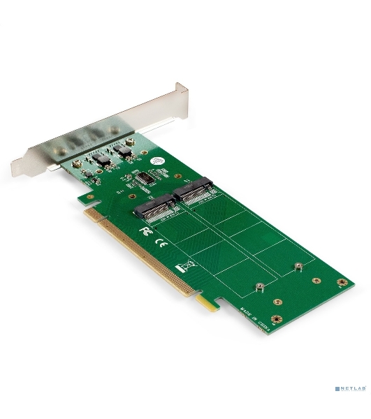 Переходник ExeGate EXE-597E4 (4 x M.2 M key -> PCI-E x16 v3.0, для установки четырех SSD M.2 2230/2242/2260/2280/22110 M key NGFF в слот PCI-E, материнская плата должна быть c функции Bifurcation PCI-E)