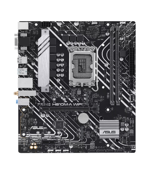 Материнская плата ASUS PRIME H610M-A WIFI, LGA 1700, Intel H610, 2xDDR5, 4xSATA, 2xM.2, 1xPCIe 4.0 x16, 1xDP, 1xHDMI, 1xVGA, 1x1Gb LAN, 1xUSB 3.2 Gen 2, 4xUSB 2.0, 3x3.5 мм, 7.1, mATX