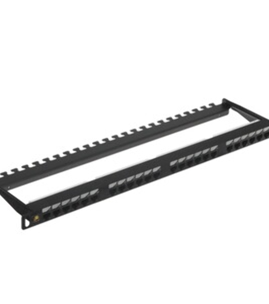 Патч-панель LANMASTER компактная 24 порта, UTP, кат.5E, 0.5U