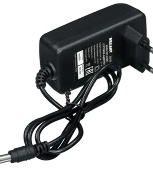 Источник питания Rexant 12 V 24 W с DC разъемом подключения 5.5х2.1, белый корпус (IP23)