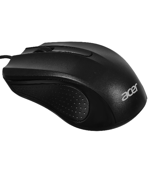 Мышь проводная Acer OMW010 черный, 1200 dpi, USB, кнопки - 3