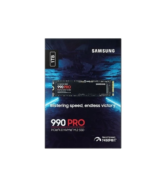 Накопитель SSD Samsung 990 PRO, 1000Gb, PCIe 4.0 x4, M.2 2280, NVMe, R/W 7450/6900